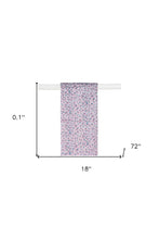 Purple Cotton Floral Reversable Throw