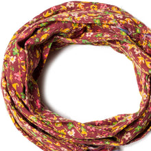 Red Cotton Floral Reversable Throw