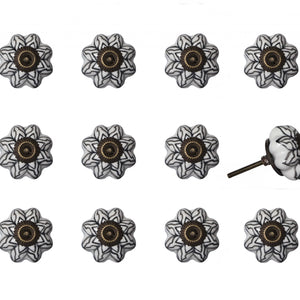 1.5" X 1.5" X 1.5" Ceramic Metal Red 12 Pack Knob