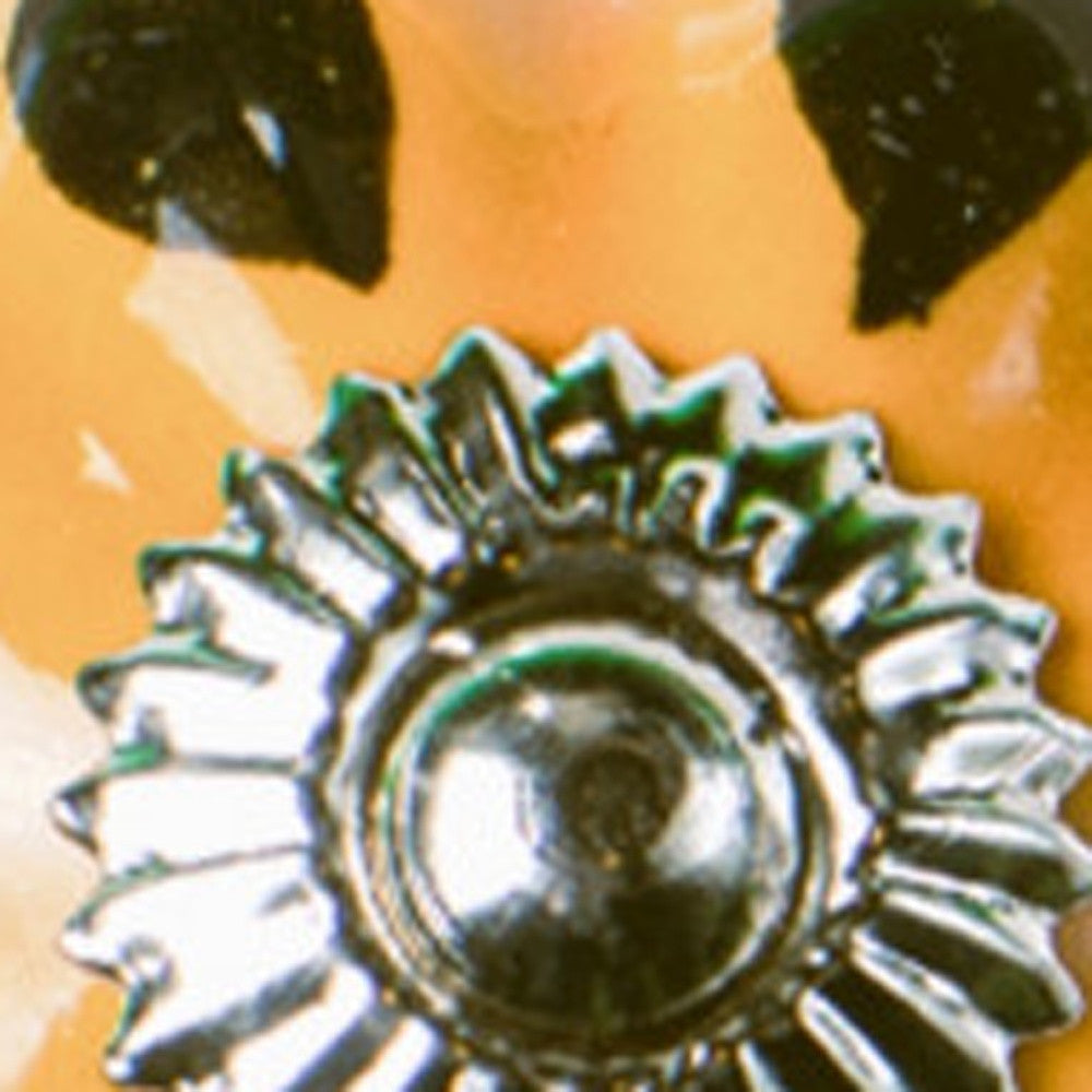 Ceramic Metal Yellow Green 8 Pack Knob - 1.5" x 1.5" x 1.5"