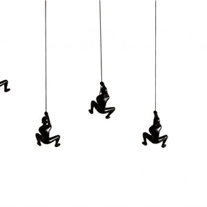 6" X 3" X 3" Resin Black 5 Pack Climbing Man