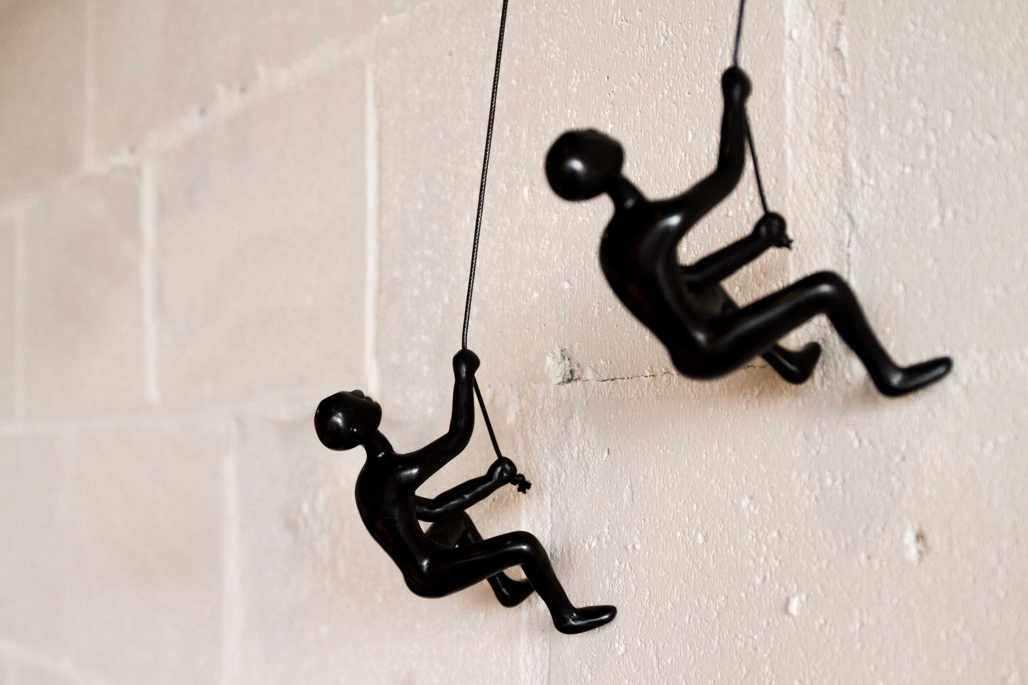 Black Unique Climbing Men Wall Art Set Of Two 6"