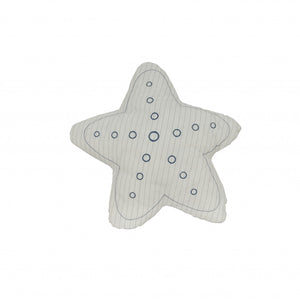 White With Blue 3D Shape Star Pillow