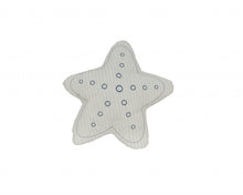 White With Blue 3D Shape Star Pillow