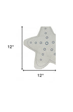 White With Blue 3D Shape Star Pillow