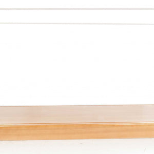 28" Wood Brown Glass Standard Display Stand