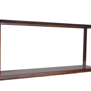 10" Dark Brown And Clear Glass Standard Display Stand