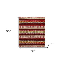 Ultra Soft Southwestern Red Hot Handmade Woven Blanket