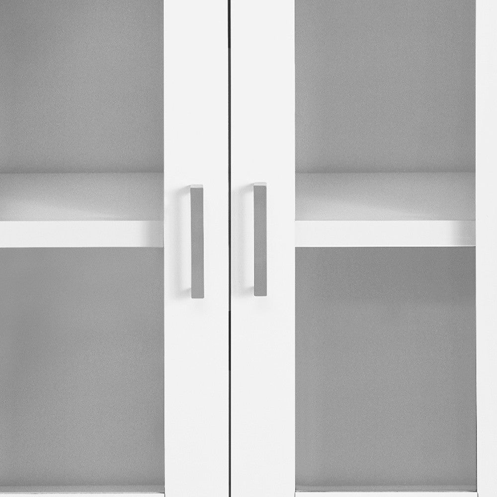 White Corner Tv Stand With Glass Doors