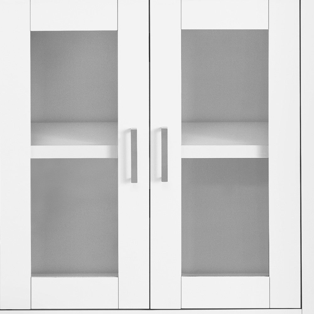 White Corner Tv Stand With Glass Doors