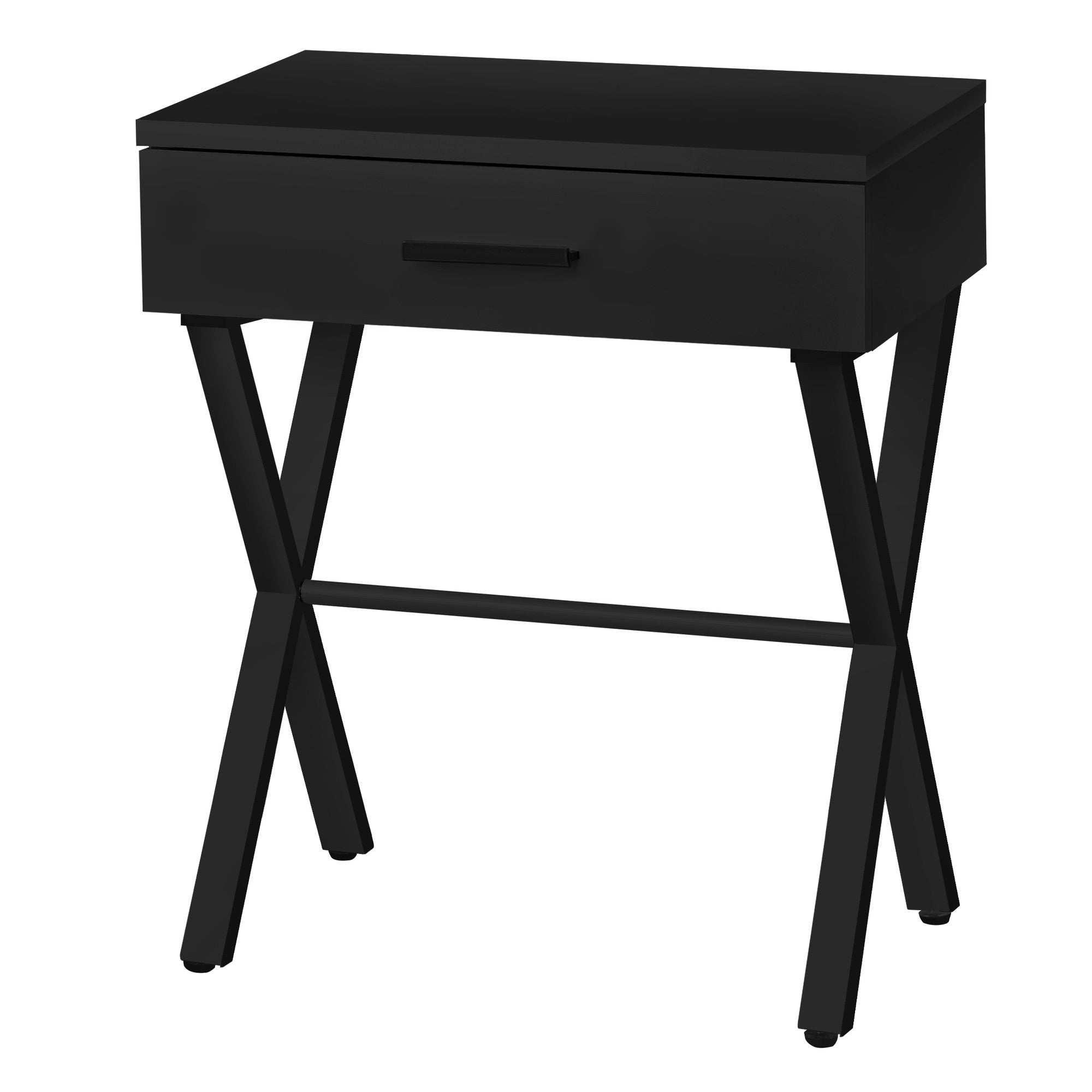 18.25" X 12" X 22.25" Black Metal Accent Table