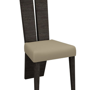 Set Of 2 Gray Alder Ladder Back Dining Chairs