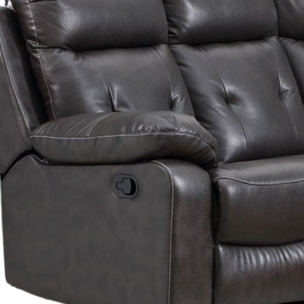 80" X 80" X 40" Dark Gray  Sectional