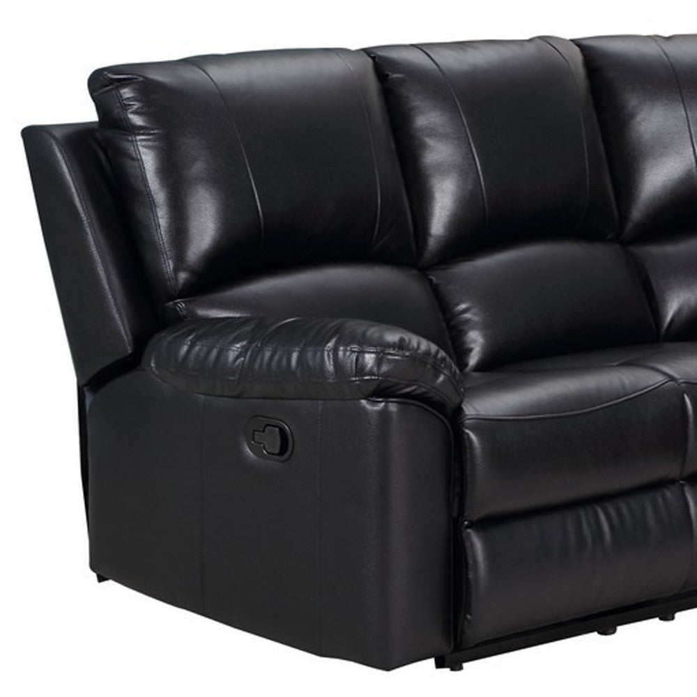 80" X 80" X 39" Black  Sectional
