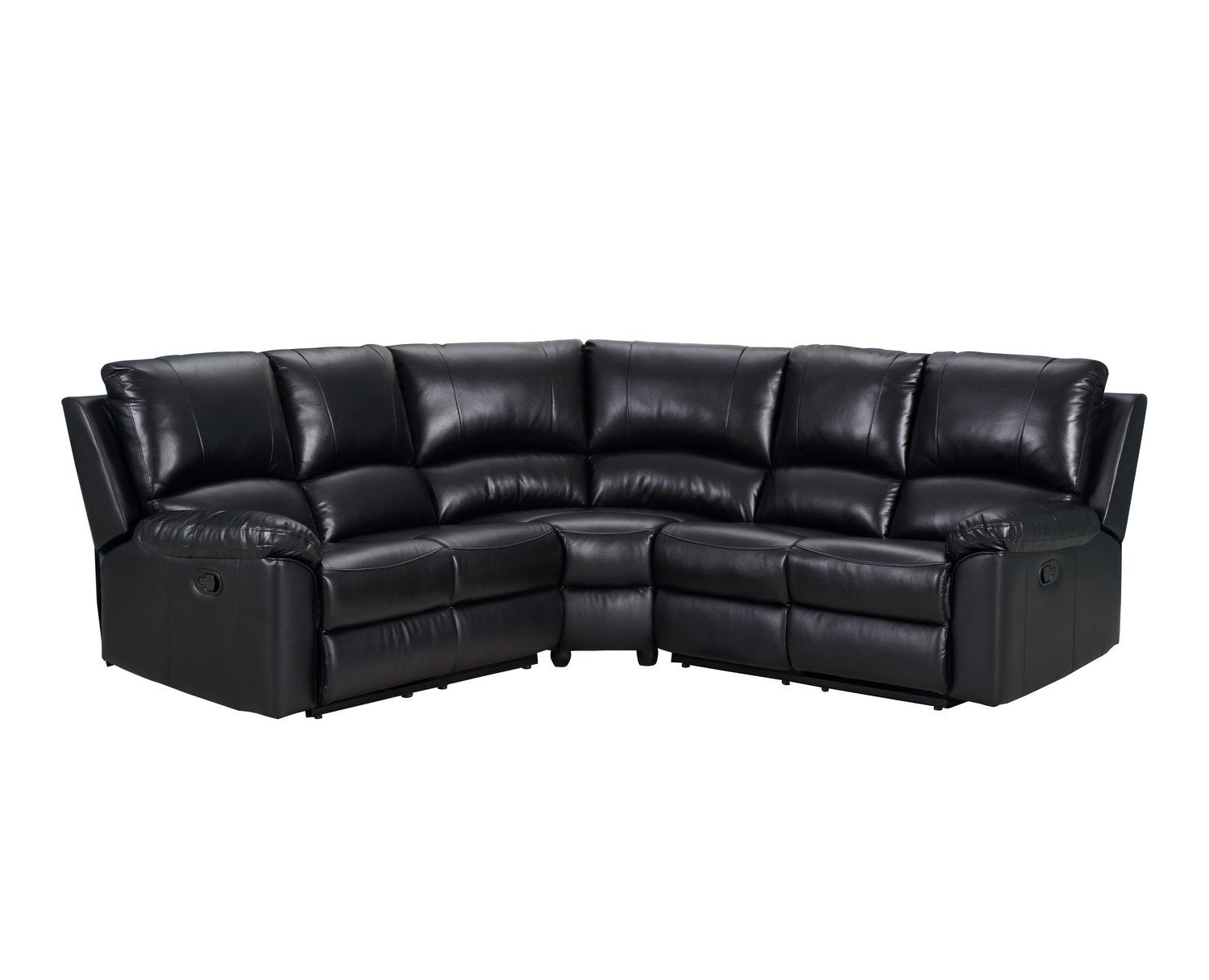 80" X 80" X 39" Black  Sectional
