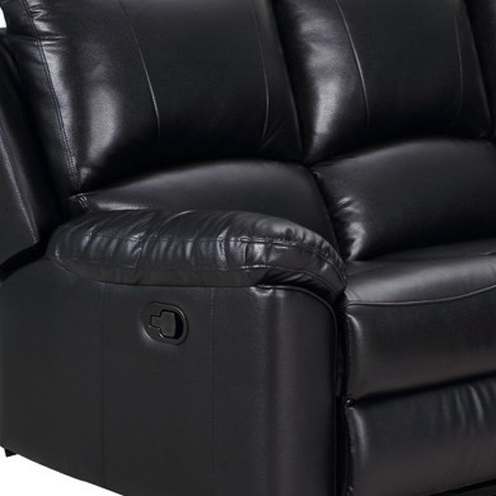 80" X 80" X 39" Black  Sectional