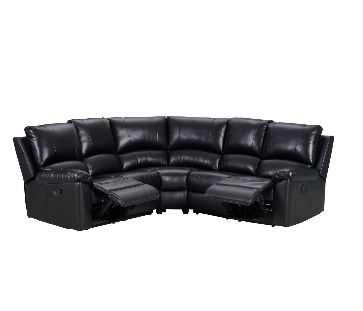 80" X 80" X 39" Black  Power Reclining Sectional