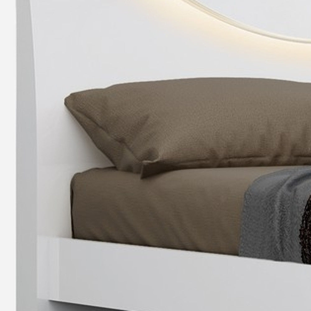 高光白色四件套特大號床臥室套裝