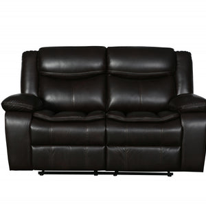 Brown Loveseat - 64" x 36" x 40"