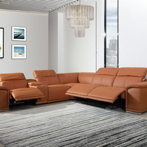 212" X 240" X 19"1.2" Camel Power Reclining 6"Pc Sectional