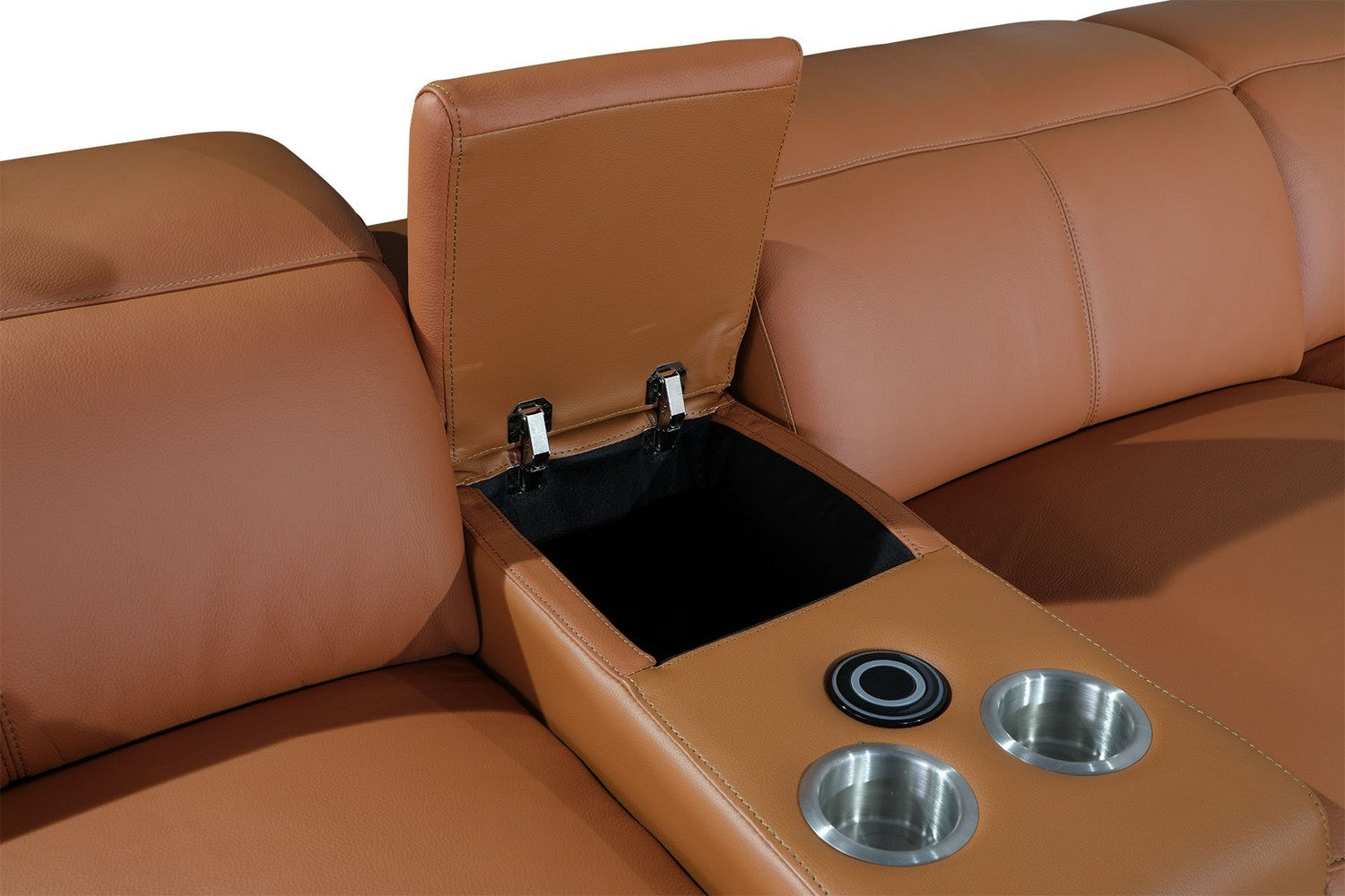 154" X 200" X 162".2 Camel Power Reclining 8Pc Sectional