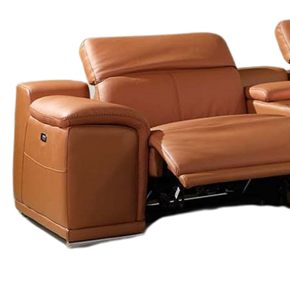 154" X 200" X 162".2 Camel Power Reclining 8Pc Sectional