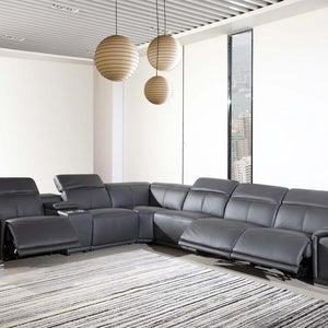 241" X 280" X 220.2" Dark Grey Power Reclining 7Pc Sectional