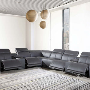 267" X 320" X 266.4" Dark Grey Power Reclining 8Pc Sectional