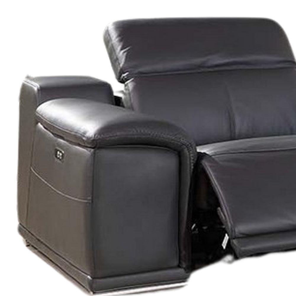 267" X 320" X 266.4" Dark Grey Power Reclining 8Pc Sectional