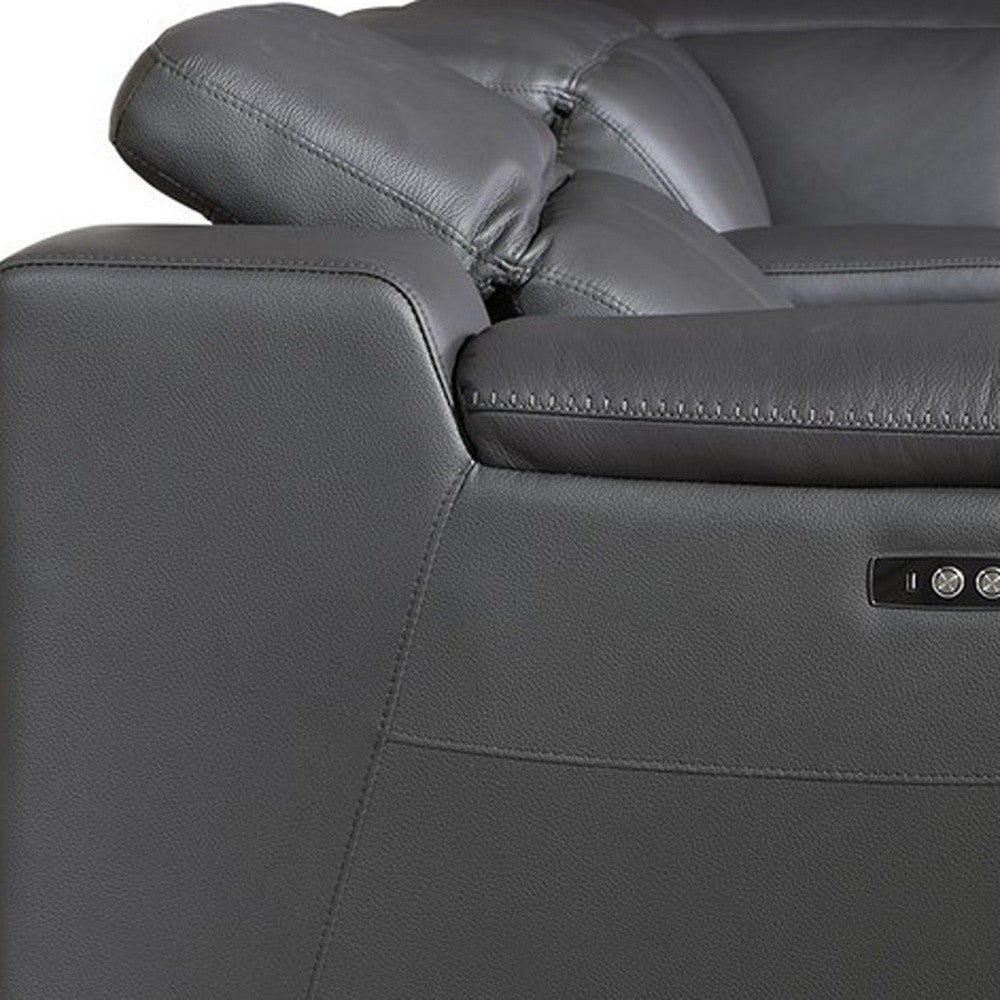 267" X 320" X 266.4" Dark Grey Power Reclining 8Pc Sectional