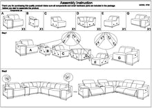 Six Piece White Genuine Leather Power Reclining Sectional Sofa