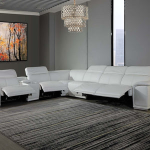 254" X 280" X 237.4" White Power Reclining 7Pc Sectional