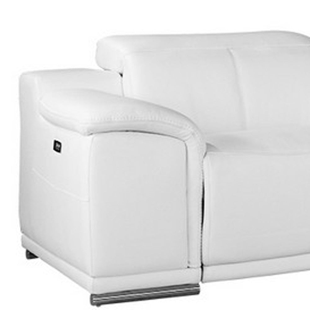 254" X 280" X 237.4" White Power Reclining 7Pc Sectional
