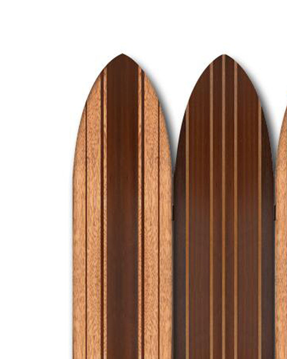 暖棕色長板 3 面板房間隔斷屏風