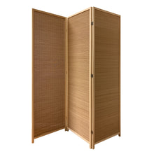 Light Bamboo 3 Panel Room Divider Screen 6