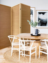 Light Bamboo 3 Panel Room Divider Screen 6