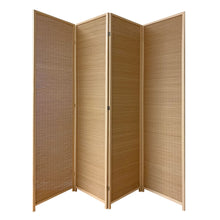 Light Bamboo 3 Panel Room Divider Screen 6