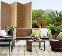 Light Bamboo 3 Panel Room Divider Screen 6