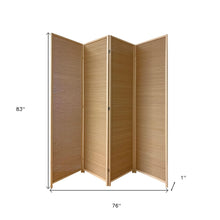 Light Bamboo 3 Panel Room Divider Screen 6