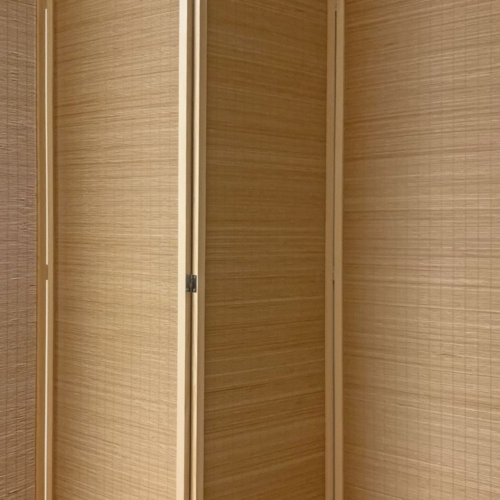 Light Bamboo 3 Panel Room Divider Screen 6"