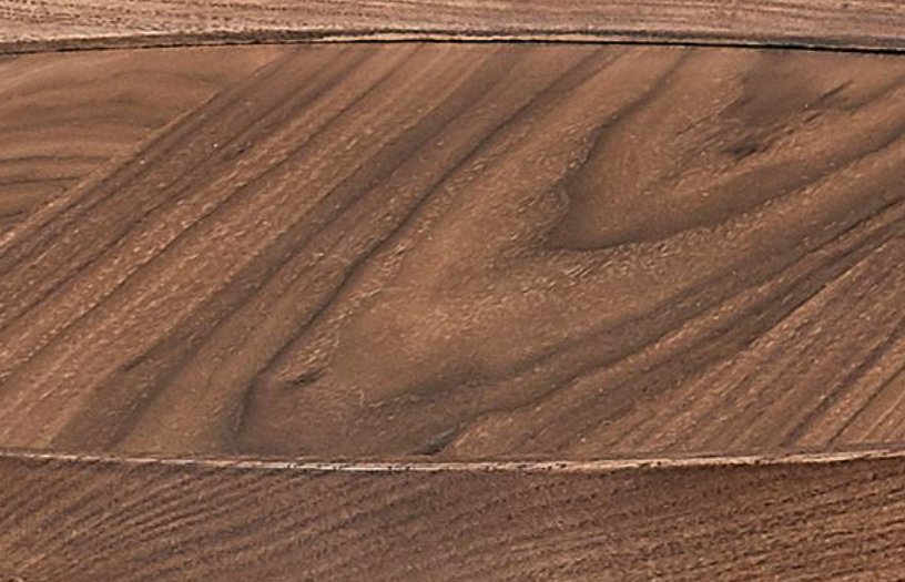 Mesa auxiliar redonda de 21.66" x 21.66" x 22.05" en nogal americano y negro