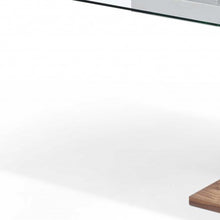 Contemporary Glass Extendable Pedestal Dining Table