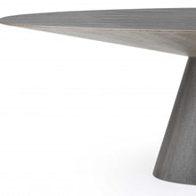 Gray Oak0 Veneer Oval Dining Table 95 x 43 x 30