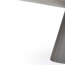 Gray Oak0 Veneer Oval Dining Table 95 x 43 x 30