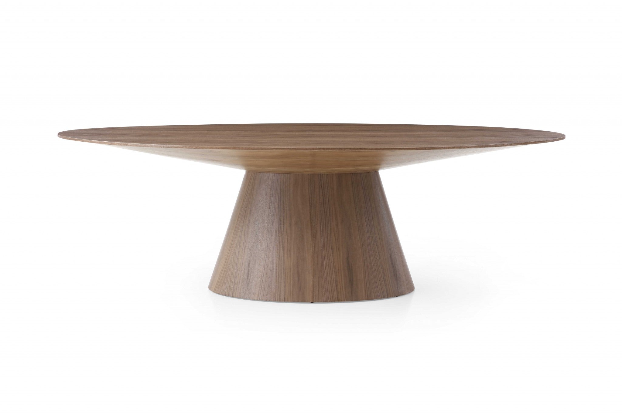 Walnut Veneer Oval Dining Table 95 x 43 x 30