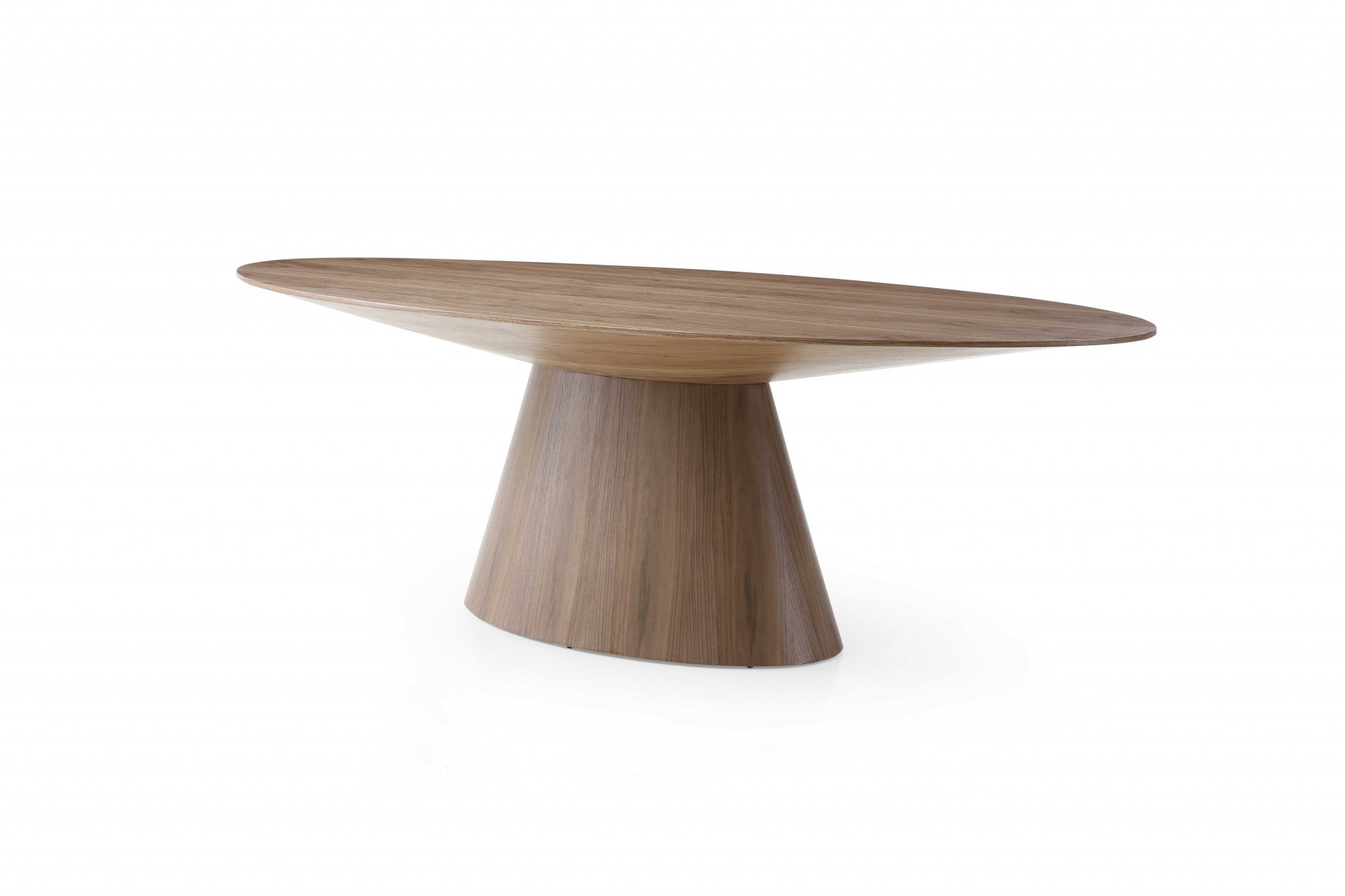 Walnut Veneer Oval Dining Table 95 x 43 x 30