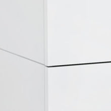 25 X 18 X 21 Gloss White Stainless Steel Nightstand