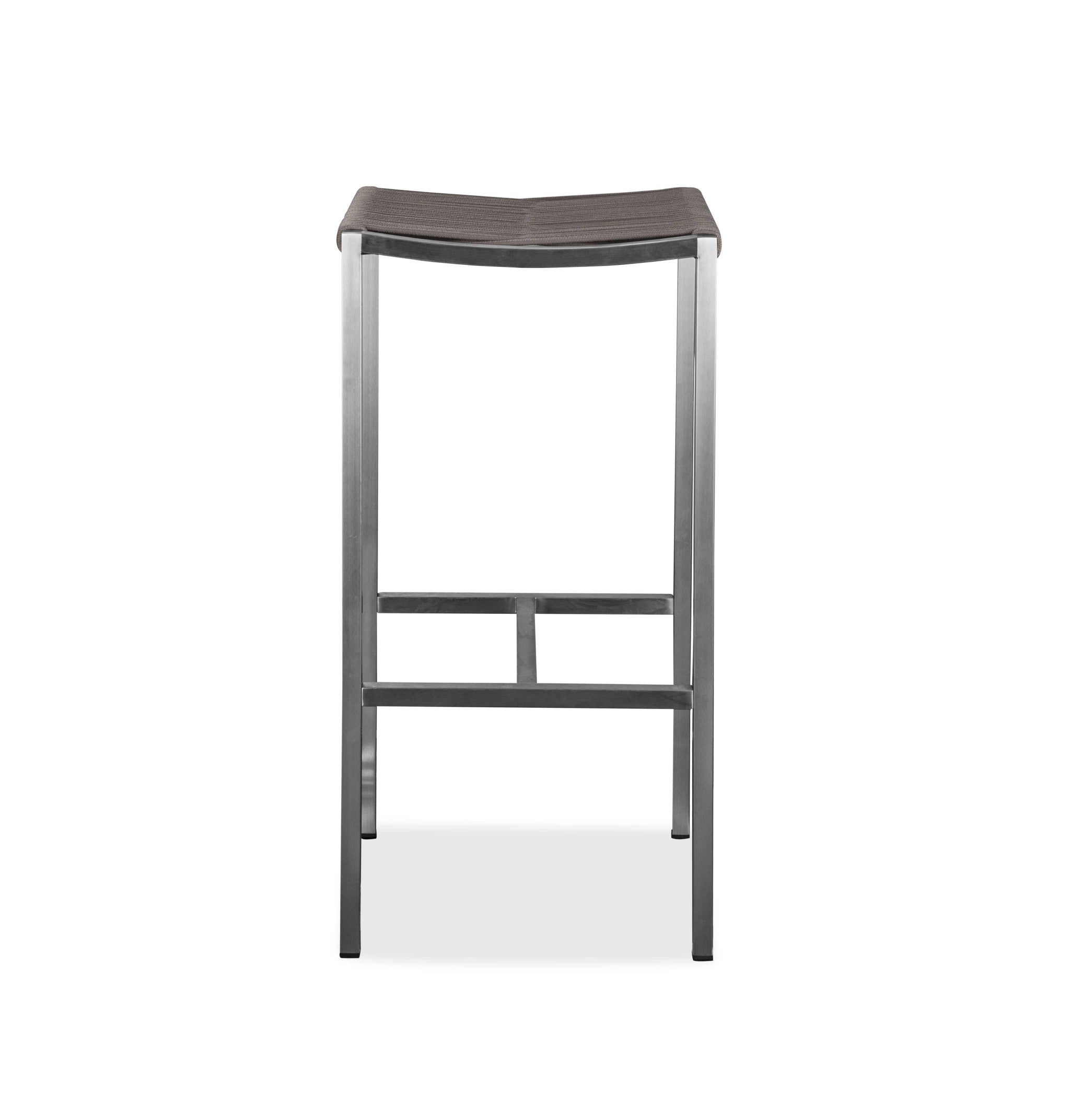 Set Of 4 Stainless Steel Square Bar Stool