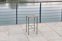 Set Of 4 Stainless Steel Square Bar Stool