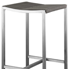 Set Of 4 Stainless Steel Square Bar Stool